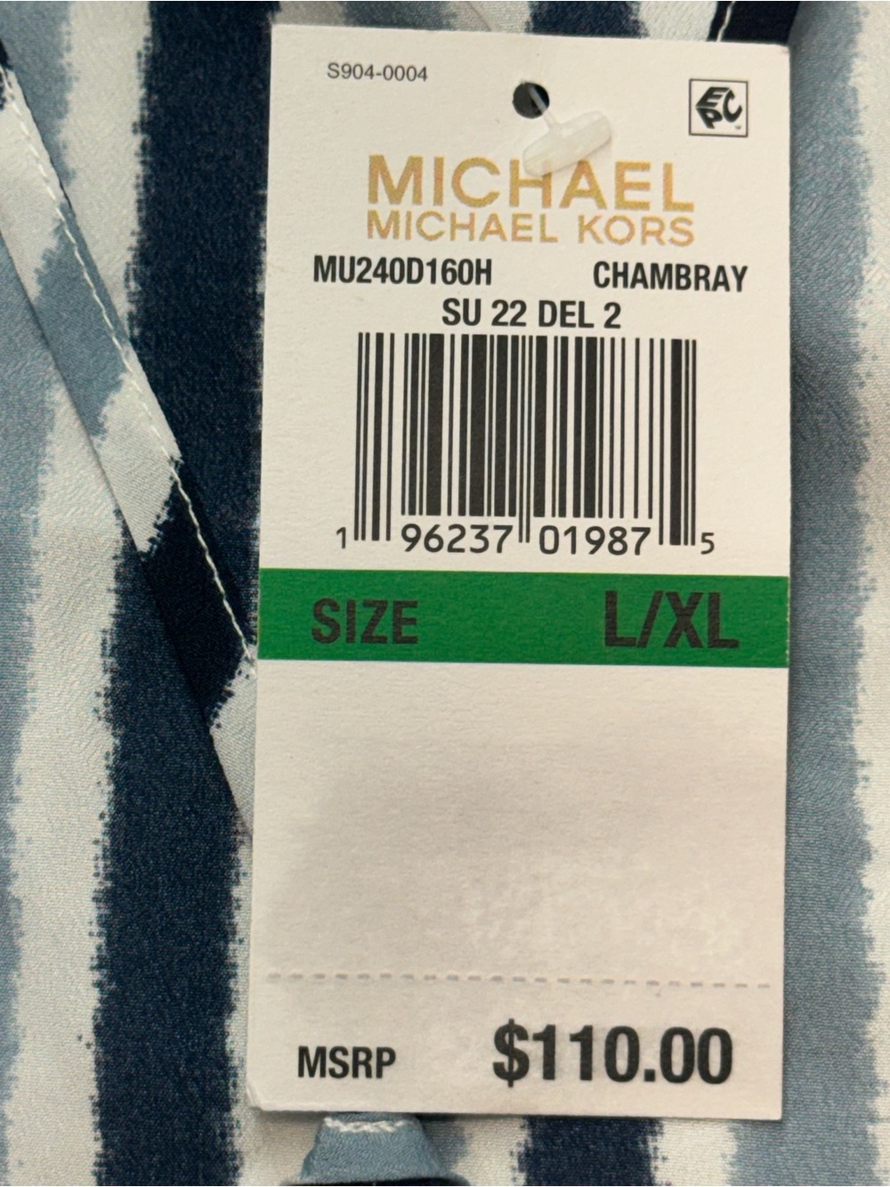 MICHAEL MICHAEL KORS Women's Ikat Ring Flutter Top SIZE L/XL - Picture 7 of 9